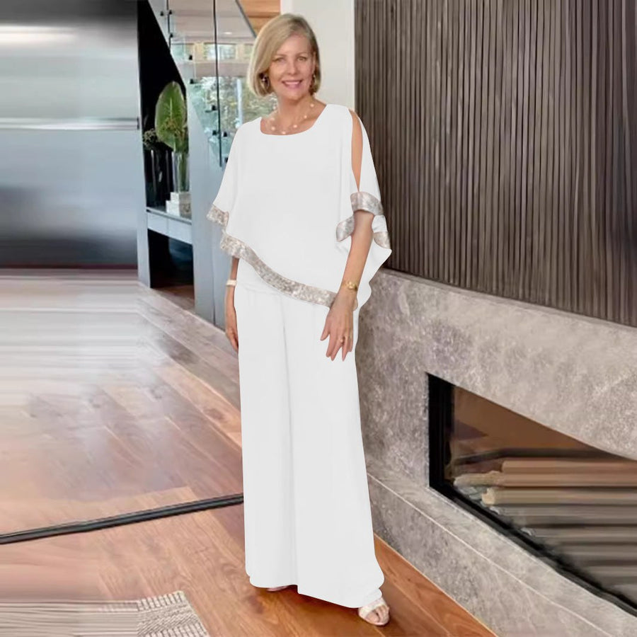 Constance | Women's Elegant Two-Piece Set in White