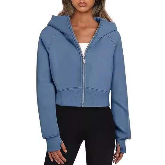 Cora | Women's Elastic Waist Zip Hooded Hoodie