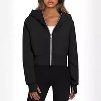Cora | Women's Elastic Waist Zip Hooded Hoodie