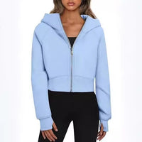 Cora | Women's Elastic Waist Zip Hooded Hoodie