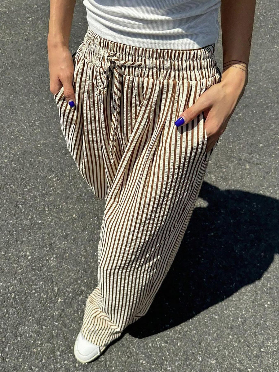 Coralie | Women's Casual Boho Pants – Dress Pants in Khaki