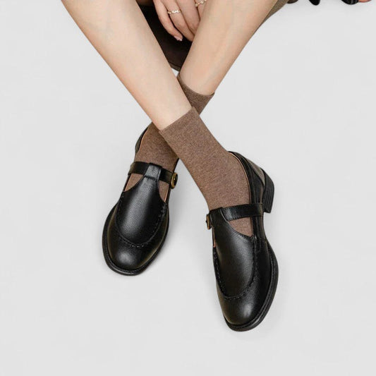 Coralie | Women's Square-Toe Mary Jane Shoes in Black
