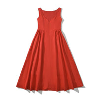 Coretta | Women's Crew Neck Flowing Elegant Maxi Dress