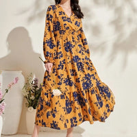 Corinne | Women's V-Neck Floral Elegant Maxi Dress