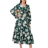 Corinne | Women's V-Neck Floral Elegant Maxi Dress