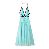 Corisande | Women's Ruffle Detail Elegant Maxi Dress in Kleid