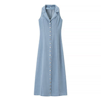 Cosette | Women's Button-Front Elegant Maxi Dress in Kleid