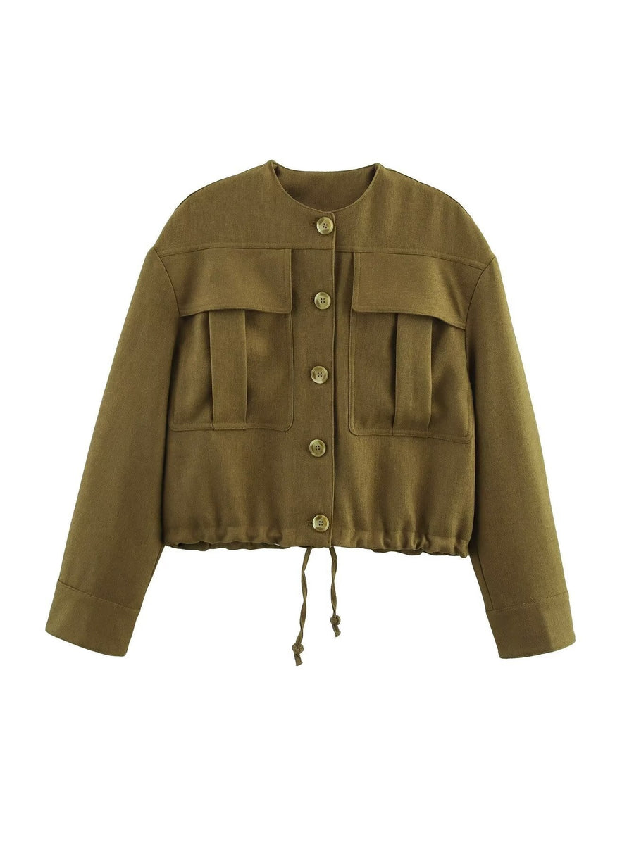 Cressida | Women's Pockets Jacket in Gray