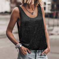 Cyprienne | Women's Crew Neck Lightweight Top in Black