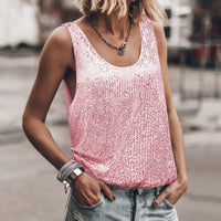 Cyprienne | Women's Crew Neck Lightweight Top in Pink