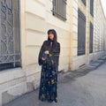 Cyrilla | Women's Stand Collar Floral Elegant Maxi Dress