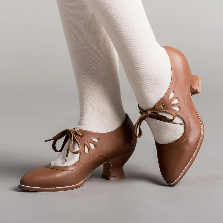 Dagmar | Women's Vintage Pin-Up Heels Mary Jane Shoes in Brown