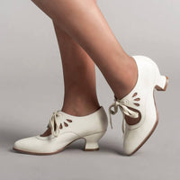 Dagmar | Women's Vintage Pin-Up Heels Mary Jane Shoes in White