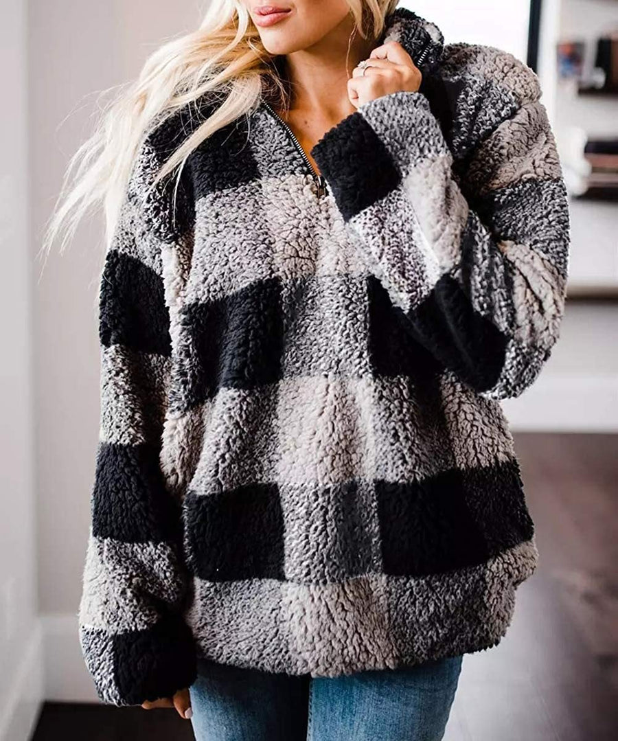 Daisy | Women's Fleece Sweater in Black