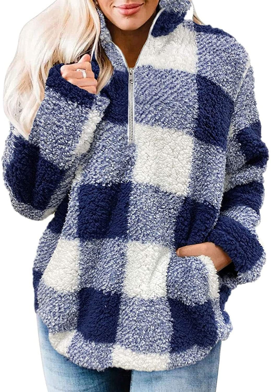 Daisy | Women's Fleece Sweater in Blue