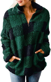 Daisy | Women's Fleece Sweater in Green