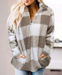 Daisy | Women's Fleece Sweater in Khaki