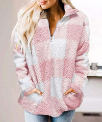 Daisy | Women's Fleece Sweater in Pink