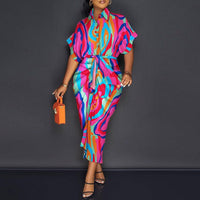 Dalia | Women's Waist Belt Belted Midi Dress