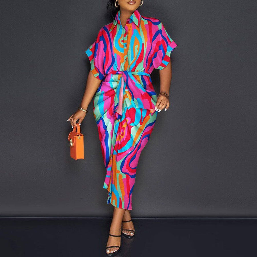 Dalia | Women's Waist Belt Belted Midi Dress