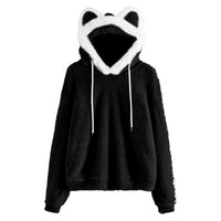 Dalia | Women's Cozy Hooded Fleece Hoodie in Black