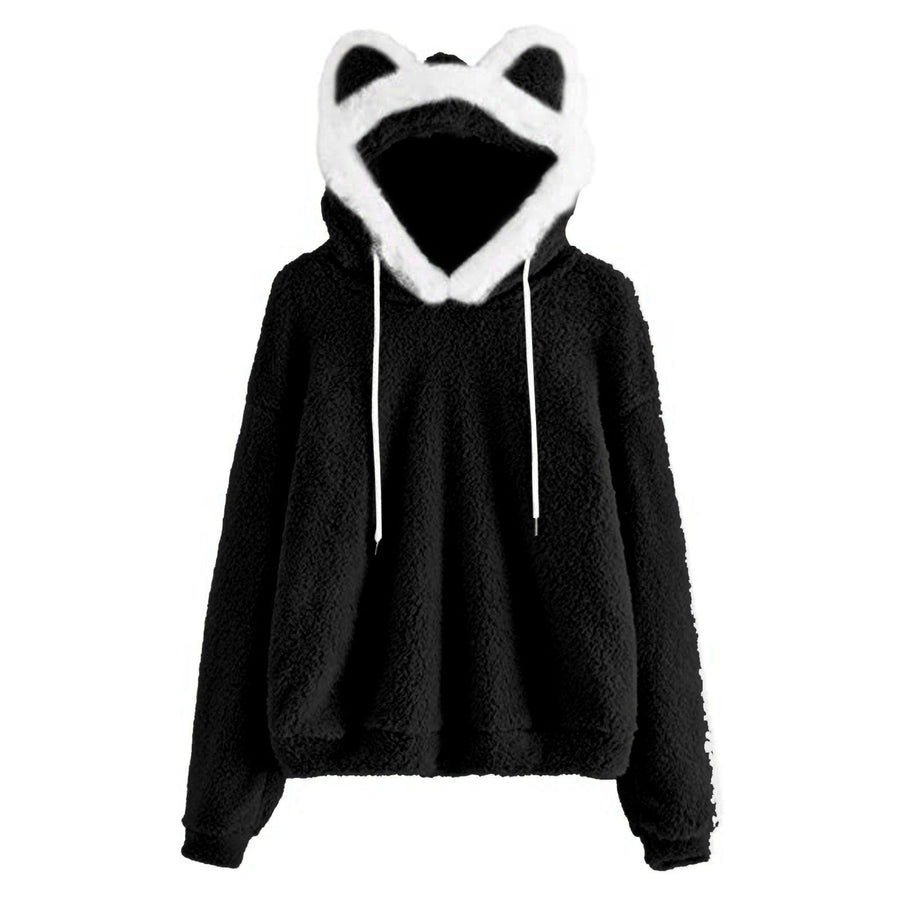 Dalia | Women's Cozy Hooded Fleece Hoodie in Black