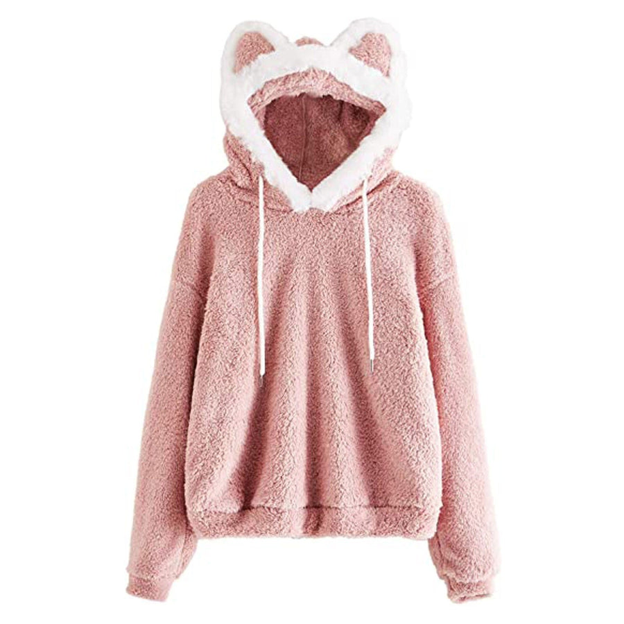 Dalia | Women's Cozy Hooded Fleece Hoodie in Pink