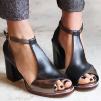 Dalia | Women's Block Heel Sandals in Black