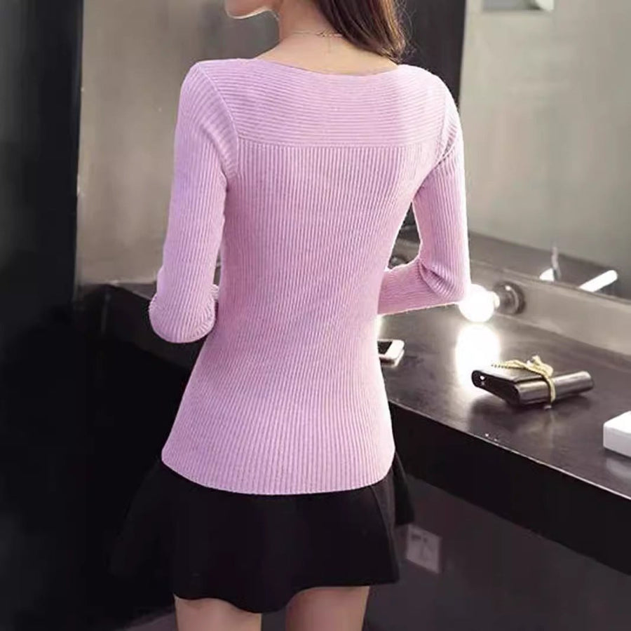 Damaris | Women's Crew Neck Knit Elegant Top