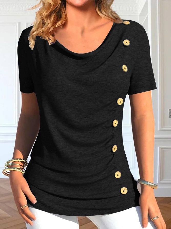 Danae | Women's Button Detail Elegant Top