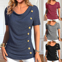 Danae | Women's Button Detail Elegant Top