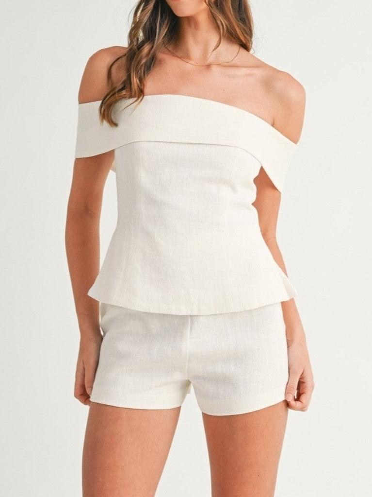 Danica | Women's Strapless Style Top Short Pants Two-Piece Set