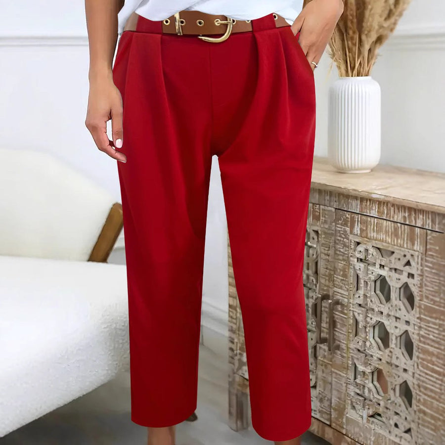 Daniela | Women's Belted Elegant Pants – Dress Pants