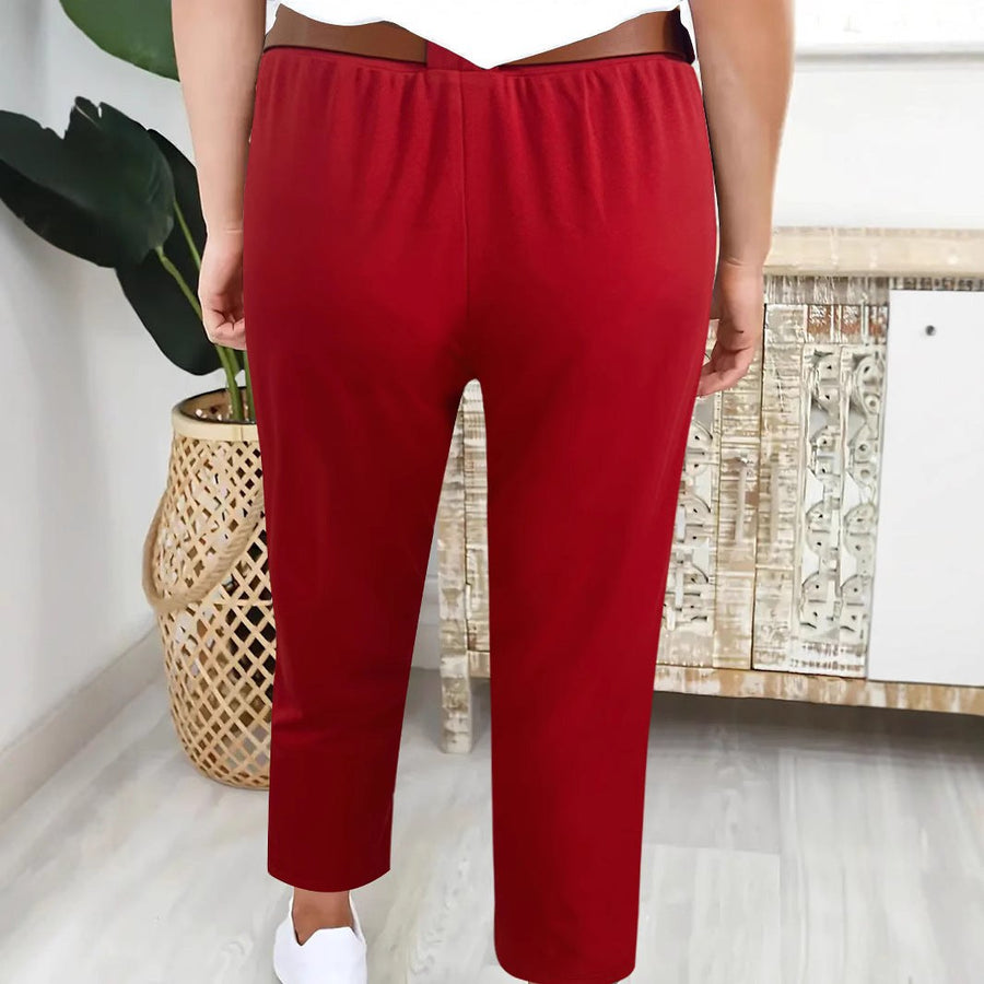 Daniela | Women's Belted Elegant Pants – Dress Pants
