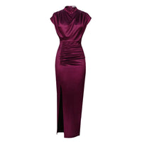 Darcey | Women's V-Neck Slit Elegant Chic Maxi Dress