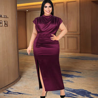 Darcey | Women's V-Neck Slit Elegant Chic Maxi Dress