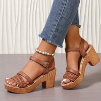 Darcy | Women's Braided Strap Block Heel Style Sandals