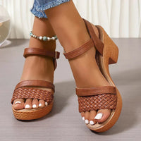 Darcy | Women's Braided Strap Block Heel Style Sandals