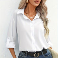 Darcy | Women's Long Sleeve Elegant Blouse in White