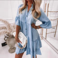 Darcy | Women's Ruffle Detail Shirt Dress