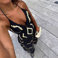 Dariela | Women's V-Neck Ruffle Elegant Maxi Dress
