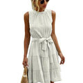 Deborah | Women's Waist Belt Belted Casual Summer Dress
