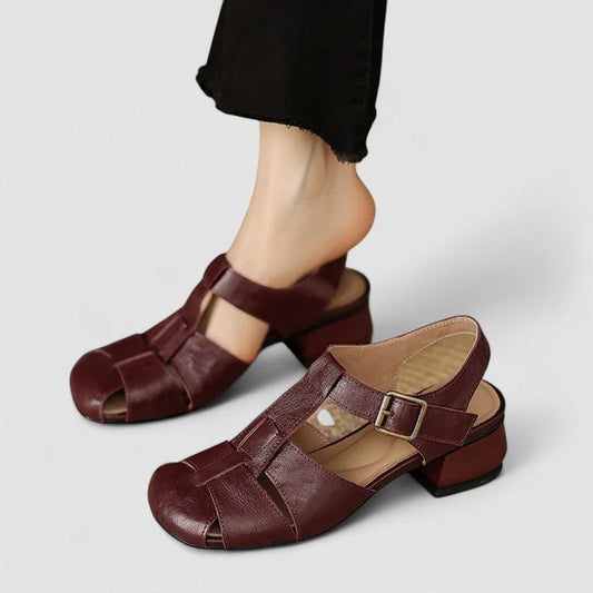 Deirdre | Women's Closed Toe Sandals in Brown