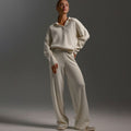 Delaney | Women's Collared Wide-Leg Relaxed Fit Two-Piece Lounge Set