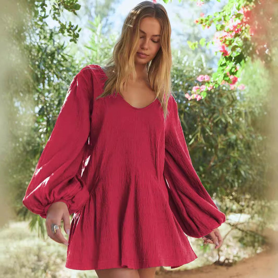 Delfina | Women's V-Neck Sleeveless Casual Wrap Dress