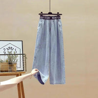 Delia | Women's Elastic Waist Wide Leg Jeans