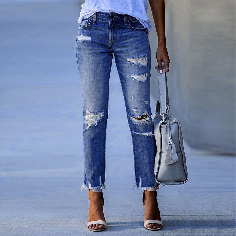 Delphine | Women's Fashionable Jeans in Dark Blue