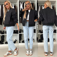 Delphine | Women's Voluminous Elegant Quilted Jacket in Black