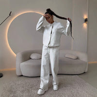 Demelza | Women's Button-Front Elegant Two-Piece Set