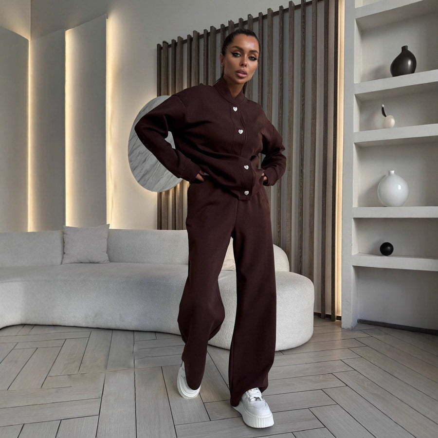 Demelza | Women's Button-Front Elegant Two-Piece Set
